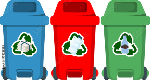 Recycling Bin Illustration
