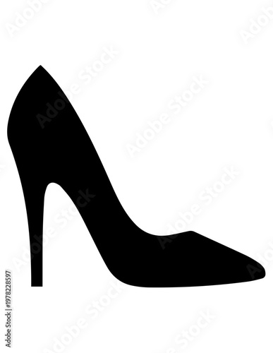 black high heel shoes