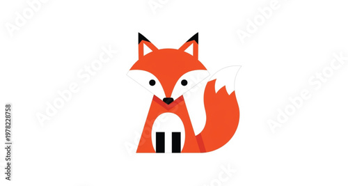 Tableau sur toile red fox cartoon