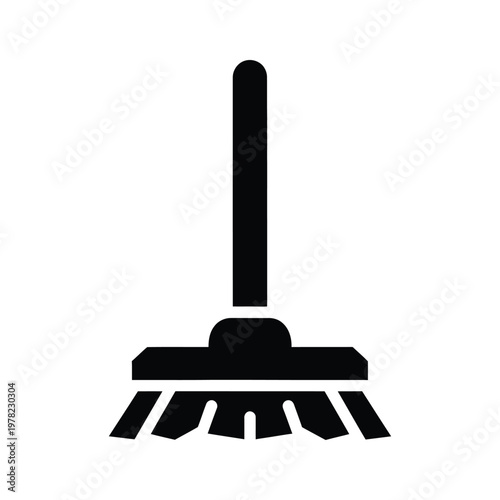 Broom Icon Cleaning Tool Commercial Graphic