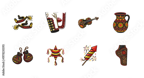 Mexican Mariachi and Folklore Asset Sheet