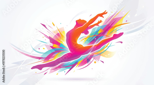 Colorful Silhouette Collection, Vibrant Vector Art, Saturated Gradient Black Graphics, Modern Design Elements for 2026
