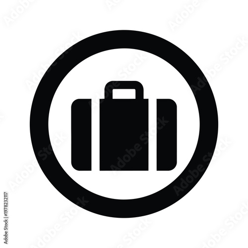 Luggage Suitcase Icon Travel Business Symbol