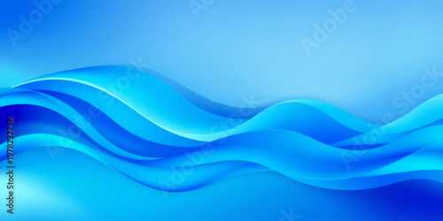 An abstract blue wave design featuring soft flowing lines and a wavy motion pattern that creates a textured light swirl backdrop for a modern wallpaper illustration