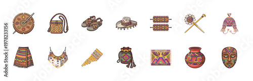 Andean Folk Apparel and Textile Graphics