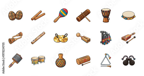 Folk Music Percussion Instrument Set