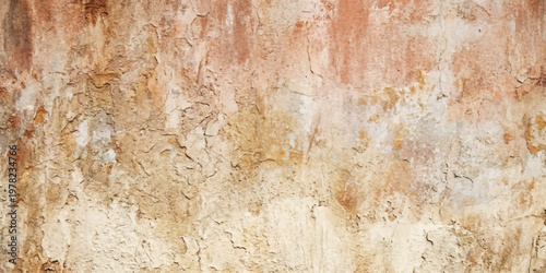 A weathered brown vintage surface features an old wood texture background with aged grunge paint and a rough antique stone pattern design on a dusty cement backdrop