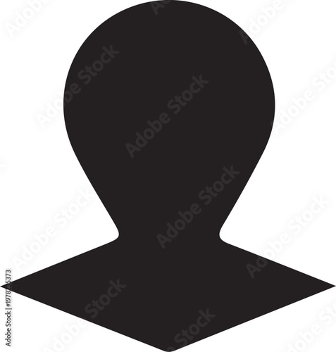Black silhouette of a head and shoulders