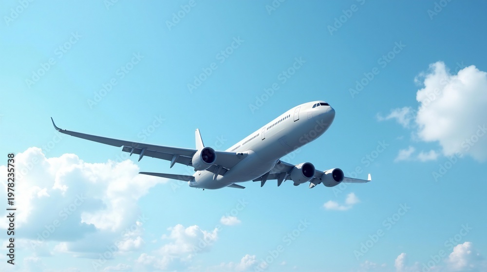 Obraz premium airplane in the blue sky