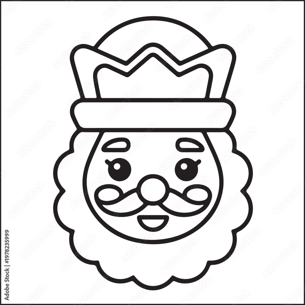 Fototapeta premium Merry Christmas - Holiday Coloring Fun