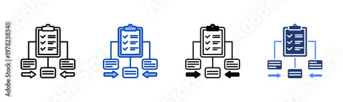 Task Prioritization  Icon with Style Variations