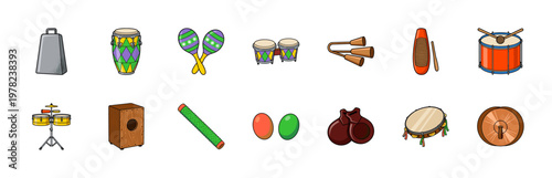 Traditional Latin Music Percussion Set