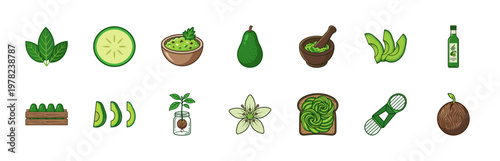 Avocado Superfood and Kitchen Graphic Kit