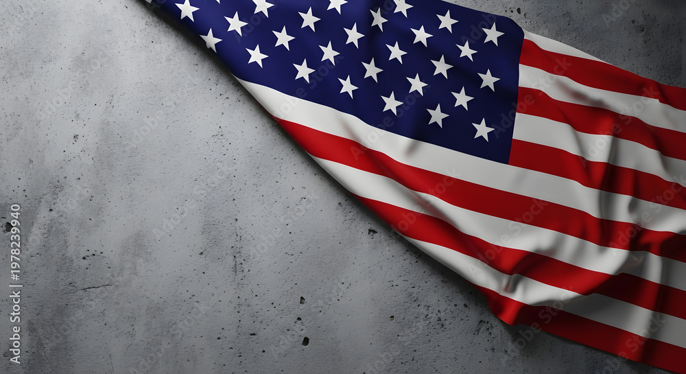 Fototapeta premium Honoring heroes a solemn memorial day image of the american flag for remembrance