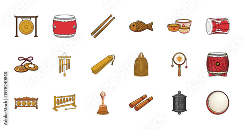 Oriental Percussion and Temple Sound Set