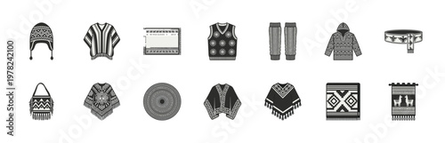 Andean Textile and Poncho Pattern Set