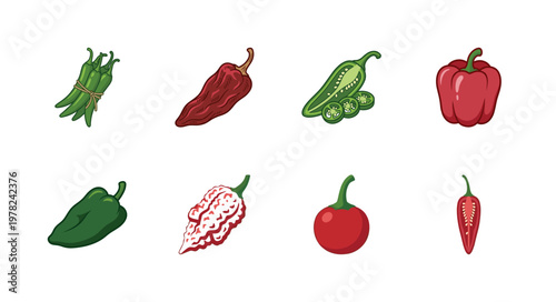 Spicy Chili Pepper Culinary Asset Sheet