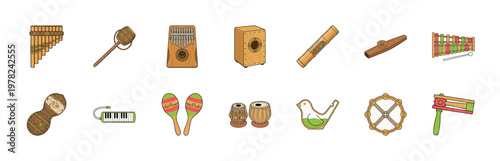 World Percussion Vector Instrument Asset Grid