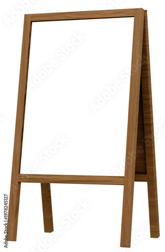 3D素材_フレーム_A看板_ブラウン