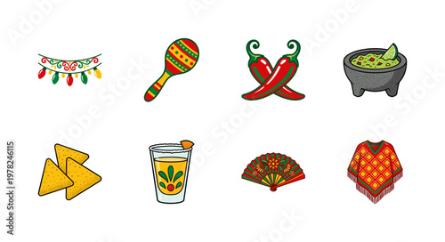 Mexican Fiesta Celebration Graphic Asset Kit