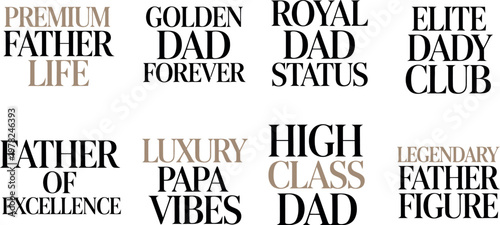Fathers day typography premium dad quotes designs for celebration