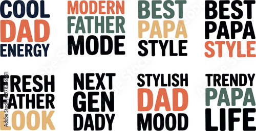 Cool dad typography modern fathers day gifts stylish papa quotes