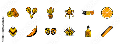 Mexican Heritage and Fiesta Celebration Elements