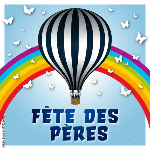 Montgolfière Carte Fête des Pères 2