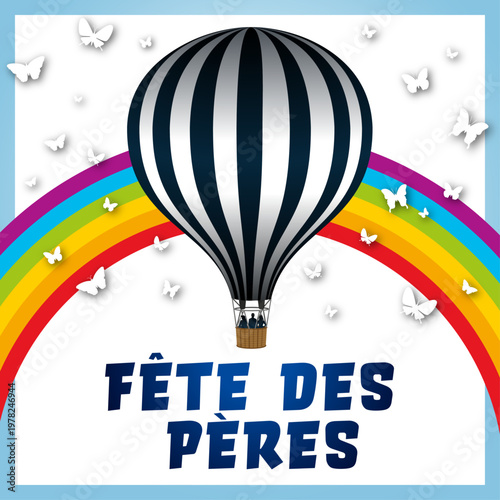 Montgolfière Carte Fête des Pères 3