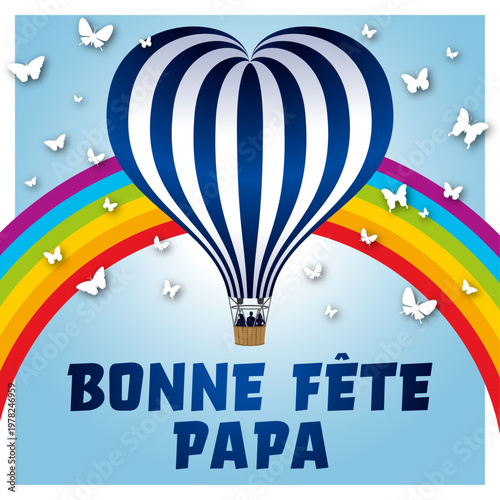 Montgolfière Carte Fête des Pères 5