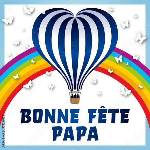 Montgolfière Carte Fête des Pères 6