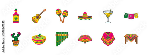 Mexican Fiesta Party Elements and Food