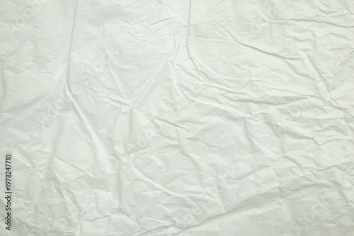 Abstract old white crumpled and creased recycle paper texture background