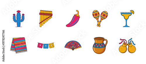 Mexican Heritage Celebration Graphic Elements