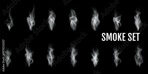 Wispy smoke tendrils rising in dark, ethereal atmosphere