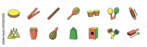 Folk Percussion and Shaker Rhythm Set