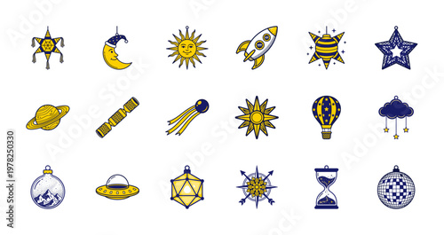 Celestial Festive Star Ornament Sheet