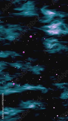 Abstract Cosmic Nebula with Stars and Swirling Clouds