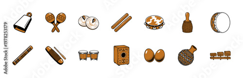 Rhythm and Percussion Instrument Vector Sheet