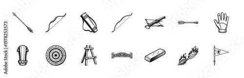 Medieval Archery and Bow Hunting Asset Sheet