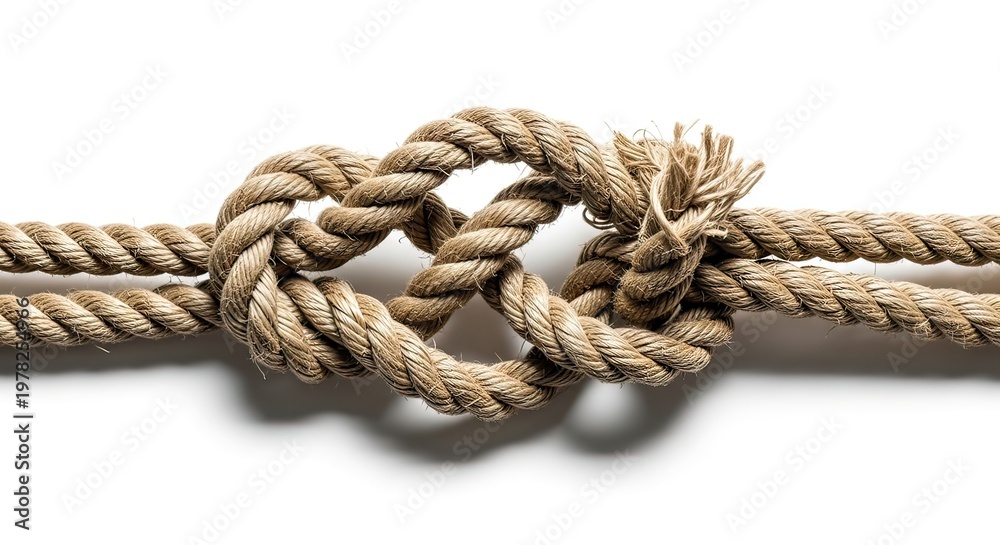 Fototapeta premium Knot Tying Techniques, Rope Crafts, Workshop, Instructional Guide, Indoor, Close-Up, Skill Development