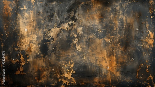 Dark grunge alchemy paper texture with ink stains and charcoal tones