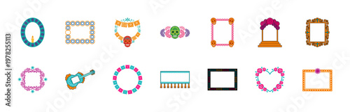 Mexican Folklore Day of the Dead Frames