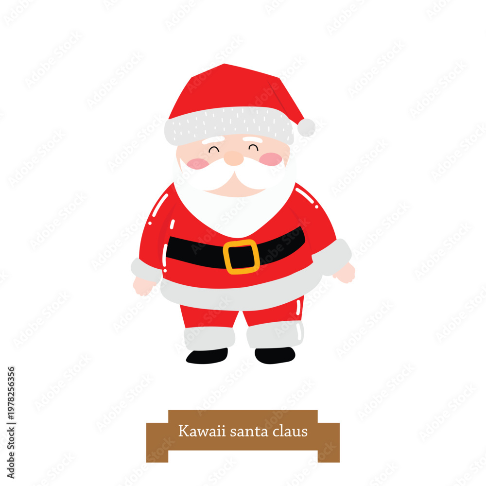 Obraz premium Santa Claus characters celebrating with gifts, trees, and decorations. 