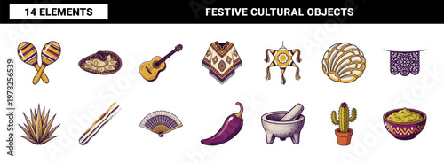 Mexican Heritage Festive Celebration Assets