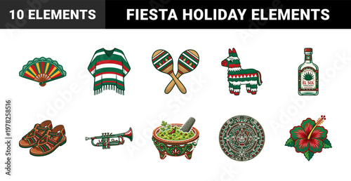 Mexican Fiesta Holiday Celebration Asset Sheet