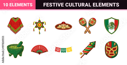 Mexican Holiday Celebration Festive Asset Kit