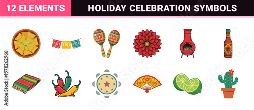 Cinco de Mayo Celebration Graphic Set