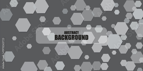 Illustration hexagons float softly across a muted gray backdrop, gentle floating shapes with smooth gradients, vector illustration art