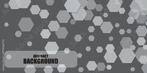 Dynamic hexagons float softly across a muted gray backdrop, layered hexagon motion with depth effect, background design